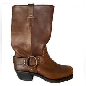 Frye Harness 12R boots USA made Dark Brown Vintage